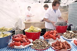 Chef Rossman prepares his famous New England Style Lobster Clambake