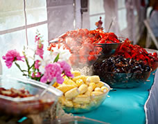 Sam’s Chowder House offsite catering for wedding reception, rehearsal dinner, bridal shower