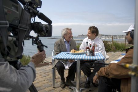 Chef with Food Editor Phil Lempert of NBC's The Today Show, featuring Sam’s Lobster Roll as one of the TOP FIVE “Best Sandwiches in America”