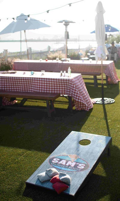 Private Dining at Sam's Chowder House Beachfront Lawn