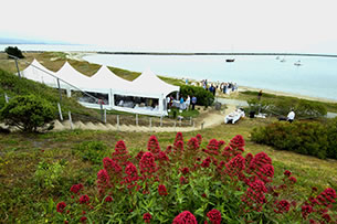 Weddings at Sam's Chowder House Beachfront Lawn